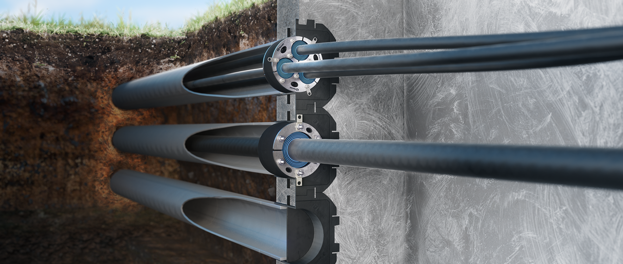 Alle Roxtec UG-tetninger™ tåler 0,5 bar konstant vanntrykk