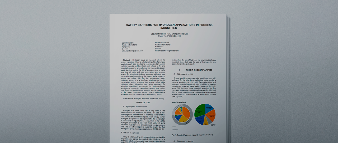 Safety barriers for hydrogen applications in process industries