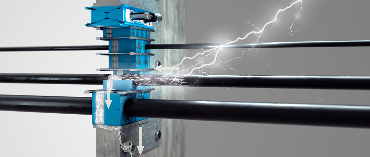 Topraklama için Roxtec yalıtım malzemeleri