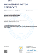Certifikat standarda ISO 9001 14001 tvrtke Roxtec International