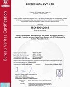 Certificat ISO 9001 Roxtec India PVT LTD
