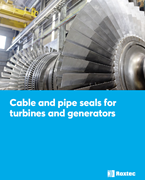 Cable and pipe seals for turbines and generators