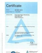 Certificat ISO 9001 pentru Roxtec Arabia Saudită pentru producție