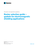 Roxtec 선택 가이드 - 전자기 차폐 응용 분야용 가스켓