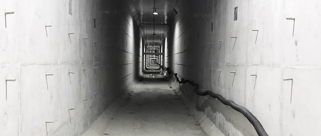 Wodoszczelny tunel techniczny